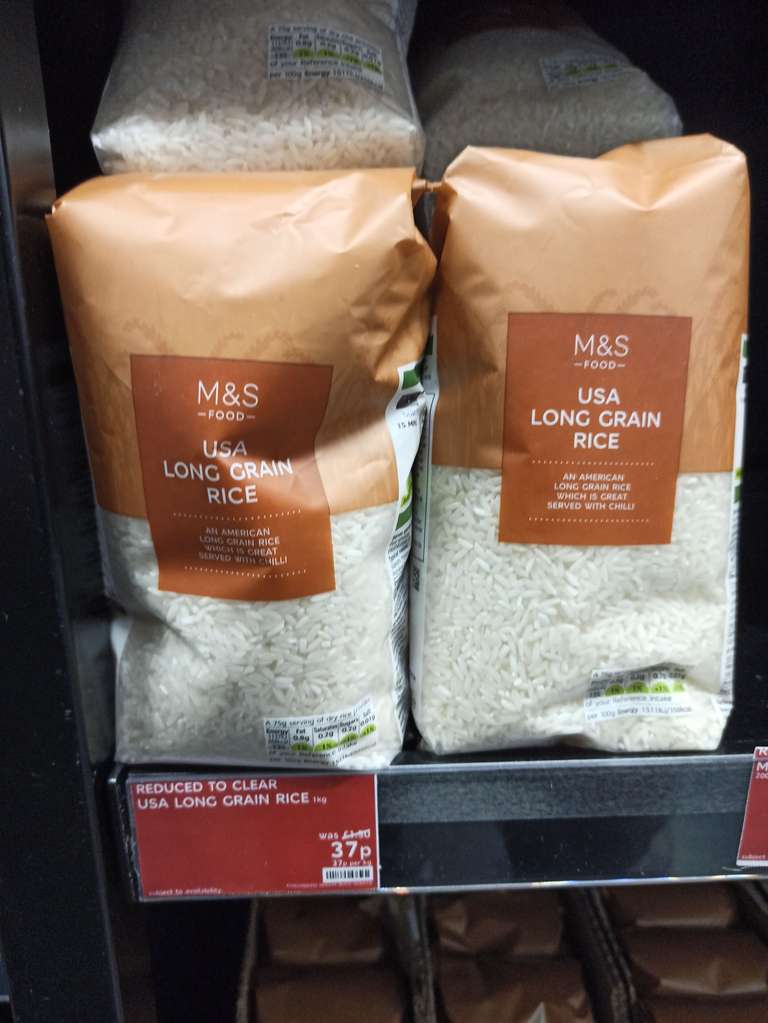 M&S USA Long Grain Rice 1kg for 37p @ Marks & Spencers, Stratford Upon Avon