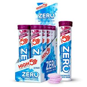 HIGH5 Zero Electrolyte Hydration Tablets Added Vitamin C (Blackcurrant , 20 Count (Pack of 8) - £20.19 @ Amazon