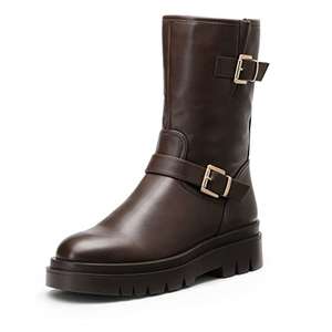 Womens Casual Winter Biker Boots £15.98 with code DREAM PAIRS Store Amazon