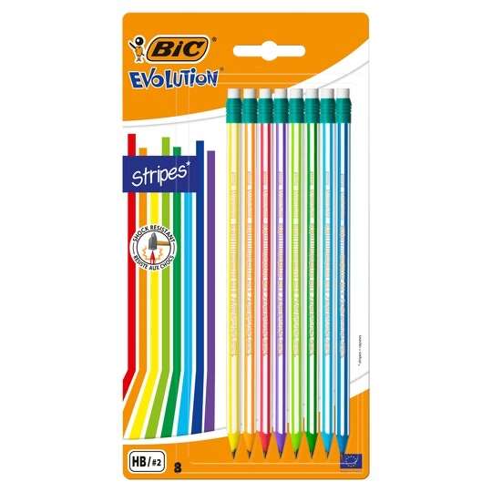Bic Evolution Stripes Pencils 8Pk - £1.25 instore @ Tesco, Ipswich