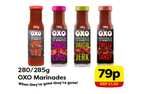 Oxo Marinades- Smokey bbq, Chinese Spice, Jamaican Jerk, Sweet & Tangy 280/285g