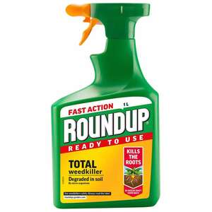 Roundup Fast Action Weedkiller 1L 3 for £12 @ Wilko Free click and collect