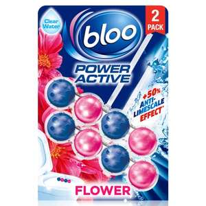 Bloo Power Active Toilet Rim Block, Fresh Flowers, 2 x 50g - £1.89 s&s
