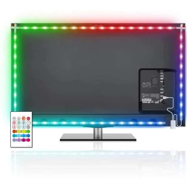 MYPLUS LED TV Backlight with Remote, 4M LED Strip Light for 60-70" TV, RGB SMD 5050 USB Powered, Free delivery for FastFox members