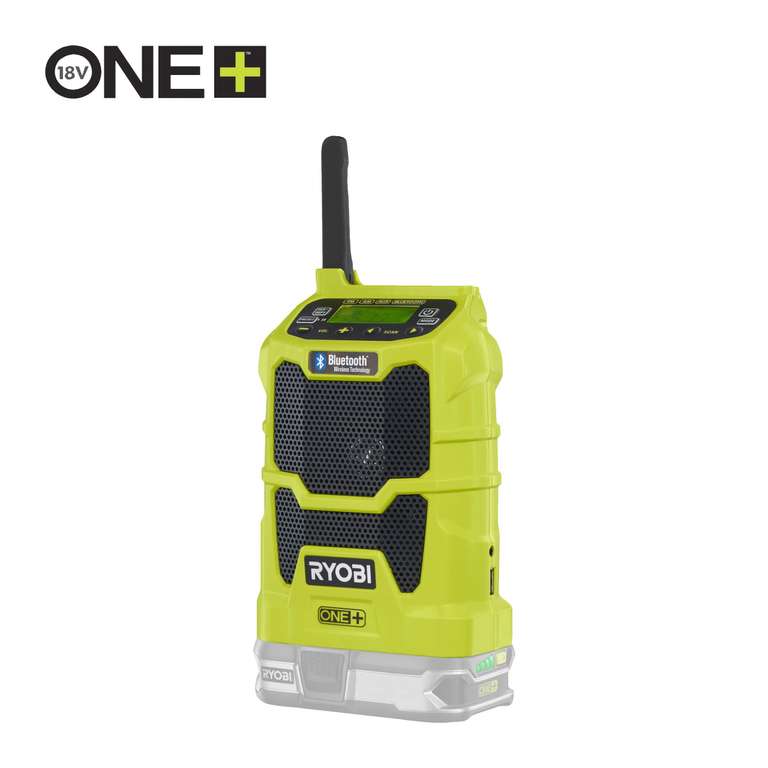 18V ONE+ Cordless Bluetooth Radio (Bare Tool/Battery NOT included) - £47.99 + £5.99 delivery @ Ryobi