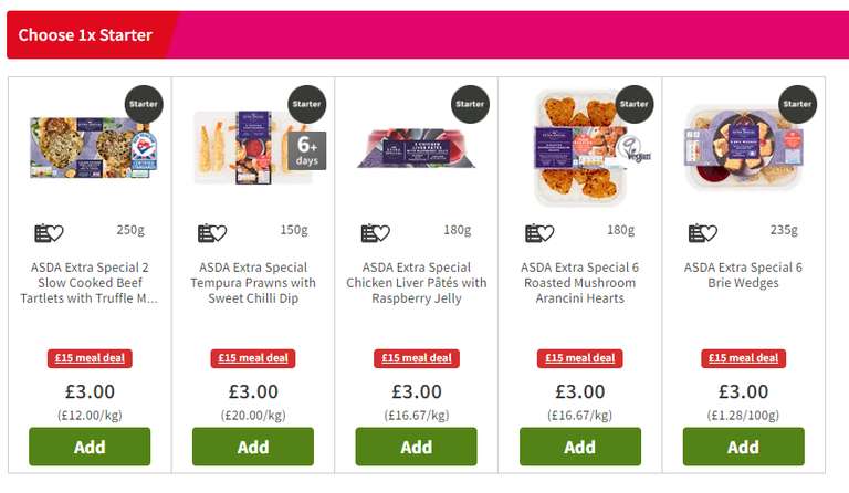Extra Special Meal & Movie for 2 (1 Starter / 1 Main / 2 Sides / 1 Dessert / 1 Drink or Box of Chocolates) £15 + £1.50 In Cashpot @ Asda