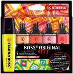 Highlighter - STABILO BOSS ORIGINAL - ARTY - Pack of 5 - Warm Colours £2.50 @ Amazon