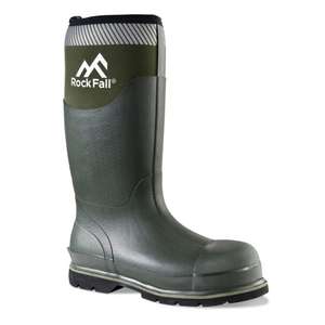 Rock Fall RF280 Meadow Safety Wellington Work Boots Green (Sizes 5-13)