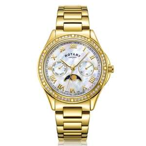 Rotary Moonphase Ladies' Yellow Gold Tone Bracelet Watch - £84.99 delivered - @ HSamuel