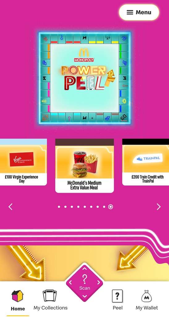 McDonald's Monopoly Power Peel 2024 hotukdeals