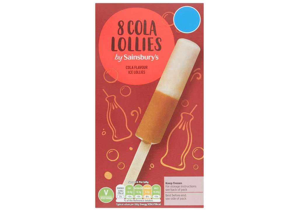 Sainsbury's Cola Lollies Cola Flavour Ice Lollies 8x35ml 70p