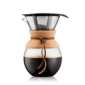 Bodum 11571 109 1L Pour Over Coffee Maker with Permanent Filter, Layered, Transparent, 14 x 16.3 x 20.2 cm £24.99 @ Amazon