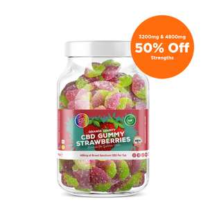 50% off CBD Gummies e.g. Large 4800mg Strawberries 550g - £40 each delivered (possible 20% student discount) @ Orange County CBD