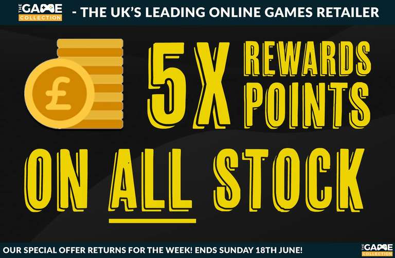 5x Reward Points on EVERYTHING including Pre-orders @ The Game Collection