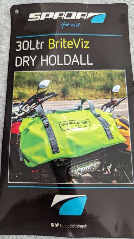 Spada Waterproof Motorcycle Dry Bag. 30 Litres