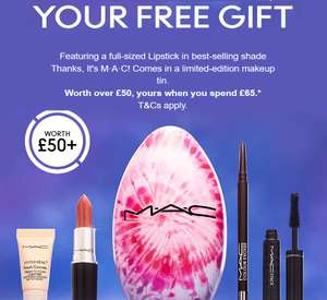 FREE M·A·C Easter Egg (worth over £50 / €60) when you spend £65 on cosmetics + Free Next Day Delivery