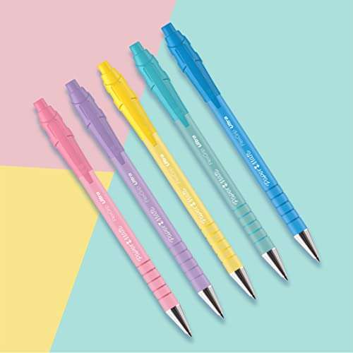 Paper Mate Flexgrip Ultra Pastel Ballpoint Pens | Medium Point (1.0mm) | Black Ink | Pastel Barrels | 5 Count £2.85 S&S