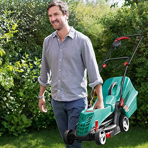 Bosch Rotak 34R Electric Lawnmower (1300 W, Cutting width: 34 cm, In carton packaging) - £79.99 @ Amazon