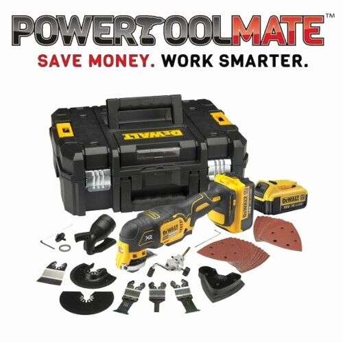 DeWalt DCS355M2 18V XR Brushless Multi-Tool with 35pc Accessory Kit (2 x 4.0Ah Battery) - £167.99 with code @ eBay / powertoolmate