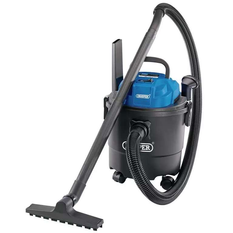 Draper 90107 WDV15P 15L Wet and Dry Vacuum