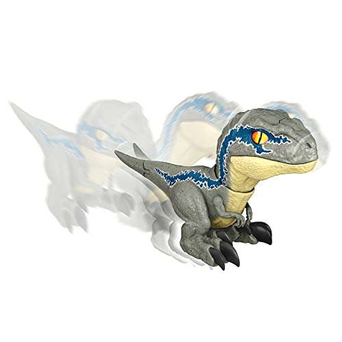 Jurassic World Dominion Uncaged Rowdy Roars Velociraptor Beta Dinosaur Action Figure, with Interactive Motion and Sound Touch Response