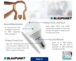 Blaupunkt E27 LED Light Bulb - Classic - Room Lighting - 6W - Edison Screw - Warm White 2700K - £1.87 @ Amazon