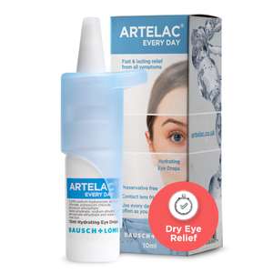 Artelac Eye Drops for Dry Eye, Every Day, Preservative Free Dry Eyes Treatment 10ml