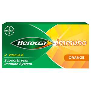 Berocca Immuno Effervescent Tablets, 11 Vitamins and Minerals, 30 Tablets £6.75/£6.38 S&S