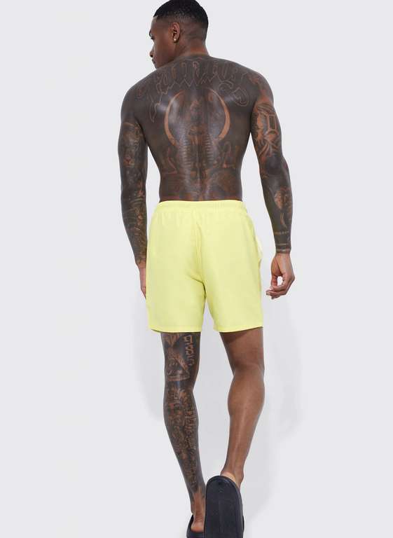 Signature Mid Length Swim Shorts (XS - XL) - £3.60 + Free Delivery With Codes (In Description) @ BoohooMAN