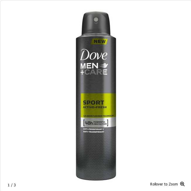 Dove Men Sport Active Fresh 250ml : £1.05 + Free Click & Collect (Limited Locations) @ Wilko