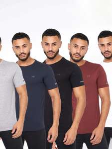 Men's 100% Cotton Crosshatch Fellawear Lounge Tees 5 Pack T-Shirts with code