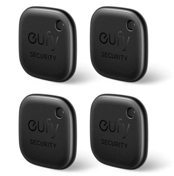 eufy SmartTrack Link T87B0 - 4-Pack, Bluetooth Item/Key Finder, replaceable battery, iOS-only (Android not supported) - with code