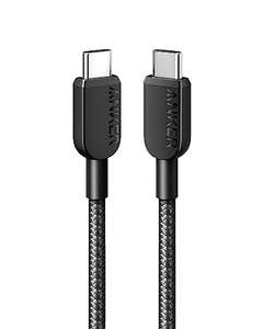 Anker USB C Cable, 310 USB C to USB C Cable (3ft), (60W/3A) USB C Charger Cable w/voucher // 6ft £3.01 - AnkerDirect FBA