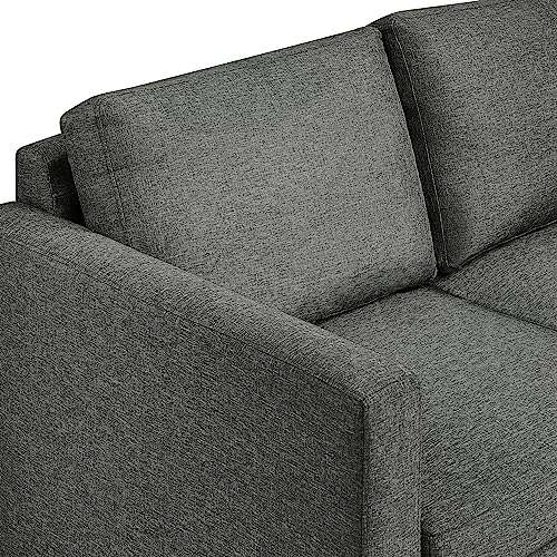 Yaheetech 3 Seater Sofa, Modern Fabric Sofa Couch, Grey (use £12 discount voucher) - Sold by Yaheetech UK