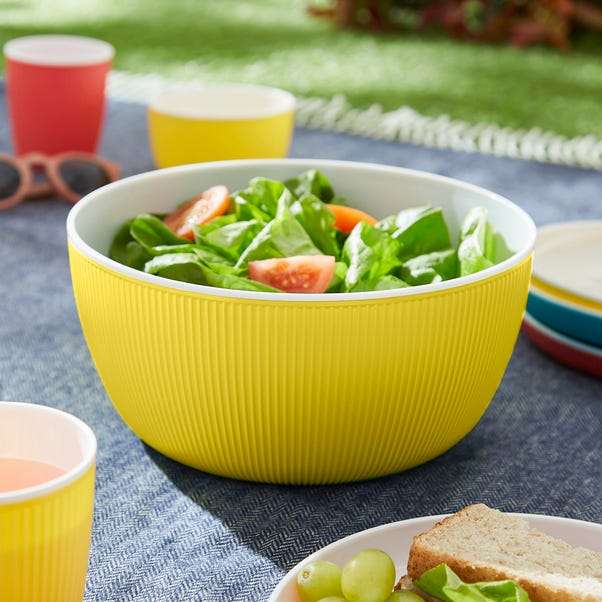 Brights Picnic Salad Bowl Blue or Yellow - Free Collection Only At Limited Stores