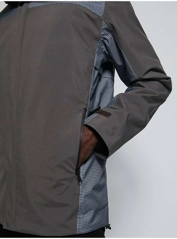 Men's Grey Grid Lightweight Waterproof Jacket (£9.90 with George Rewards Redemption) + free click & collect
