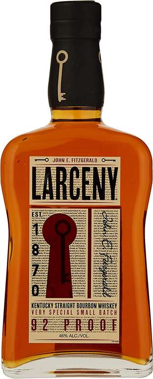 John E. Fitzgerald(Heaven Hill) Larceny Straight Wheated Bourbon Whisky 46% ABV 70cl £34.99 @ Amazon