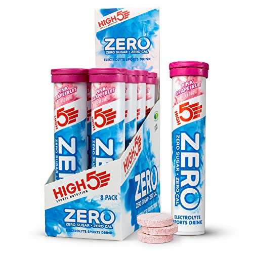 HIGH5 ZERO Electrolyte Hydration Rehydration Tablets Added Vitamin C (Pink Grapefruit, 8x20 Tablets) £22.64 £20.38 Subscribe & Save @ Amazon