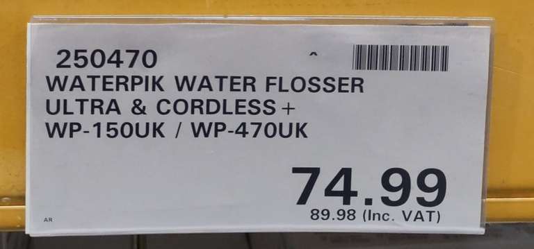 Waterpik Ultra Plus Water Flosser & Cordless Plus Water Flosser - £89.98 (membership required) instore @ Costco