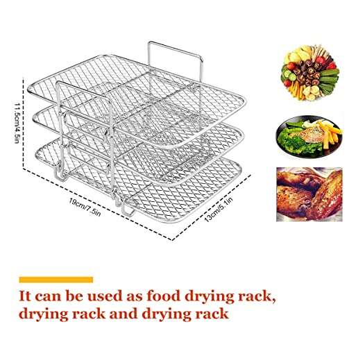 Air Fryer Rack for Ninja Air Fryer Multi-Layer Double Basket - £7.99 +£3.99 delivery sold and dispatched by El113izzie @ Amazon