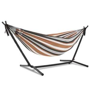LIVIVO Portable Garden Swinging Hammock with a Metal Stand (Free Super Saver Delivery) Sold & Delivered By Livivo