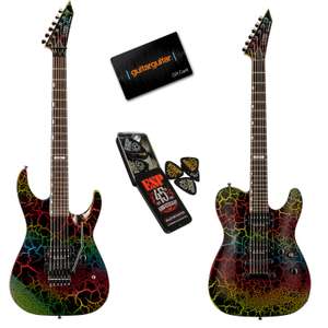ESP LTD Custom '87 Rainbow Crackle Electric Guitars + ESP 45th Anniversary Pick Tin & £20 Gift Card - £749 Each Delivered @ GuitarGuitar