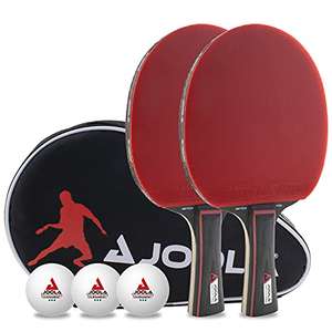 Joola Duo Table Tennis Set - 2 Table Tennis Bats + 3 Table Tennis Balls + Table Tennis Cover