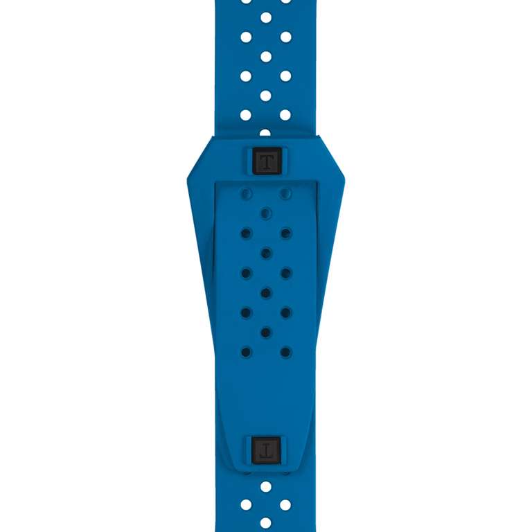 Tissot Sideral S Powermatic Men's Black Dial & Blue Rubber Strap Watch - w/Code
