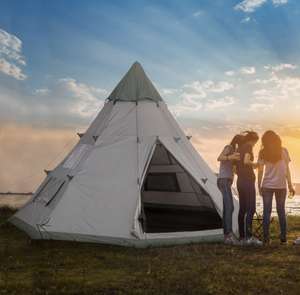Outsunny 6 Men Tipi Tent, Camping Tent, Teepee Family Tent £83.19 with code + free delivery @ Aosom