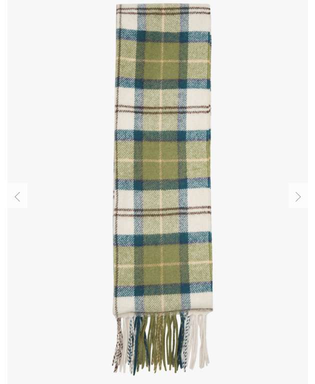 Barbour 100% lambswool tartan scarf, free C&C; £12 delivered @ Fenwick