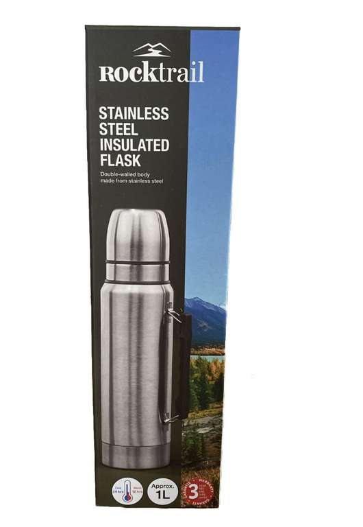 Rocktrail Stainless Steel Insulated Flask 1L - Rutherglen