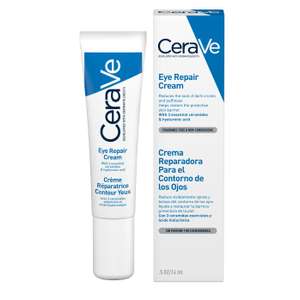 CeraVe Eye Repair Cream for Dark Circles & Puffiness 14ml with Hyaluronic Acid and 3 Essential Ceramides