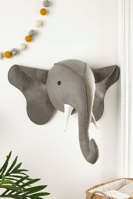 George the Giraffe, Ella the Elephant, Leo the Lion Wall Hanging Animal Head Now £10 with £4.99 Delivery From Studio