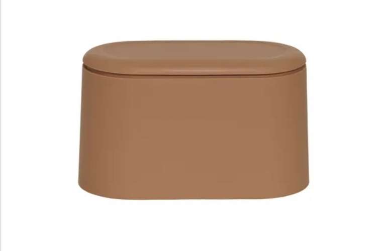 Desk Bin with Push top lid in Pebble - C&C